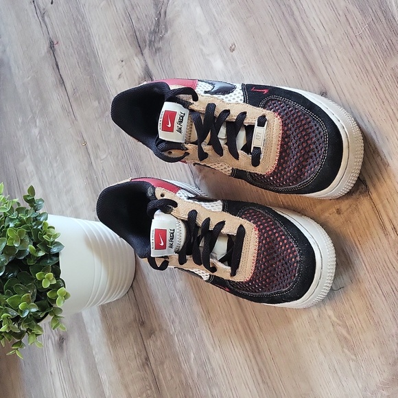 Nike Other - Air force 1's l 5.5Y l youth l red tan w black l sneaker l
